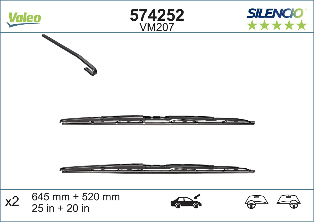 VALEO 574252 Ablaktörlő lapát